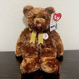 TY Beanie Buddy United States 2002 FIFA World Cup bear.